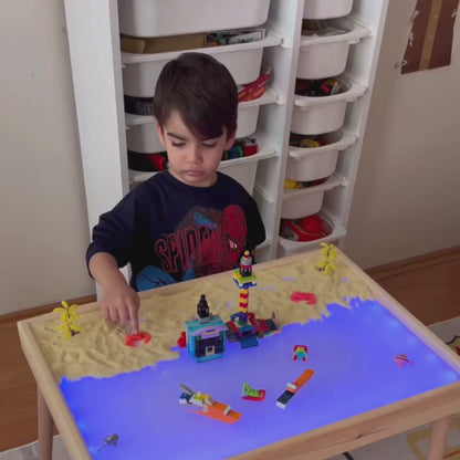Montessori Ahşap Işıklı Kolay Öğrenme Masası